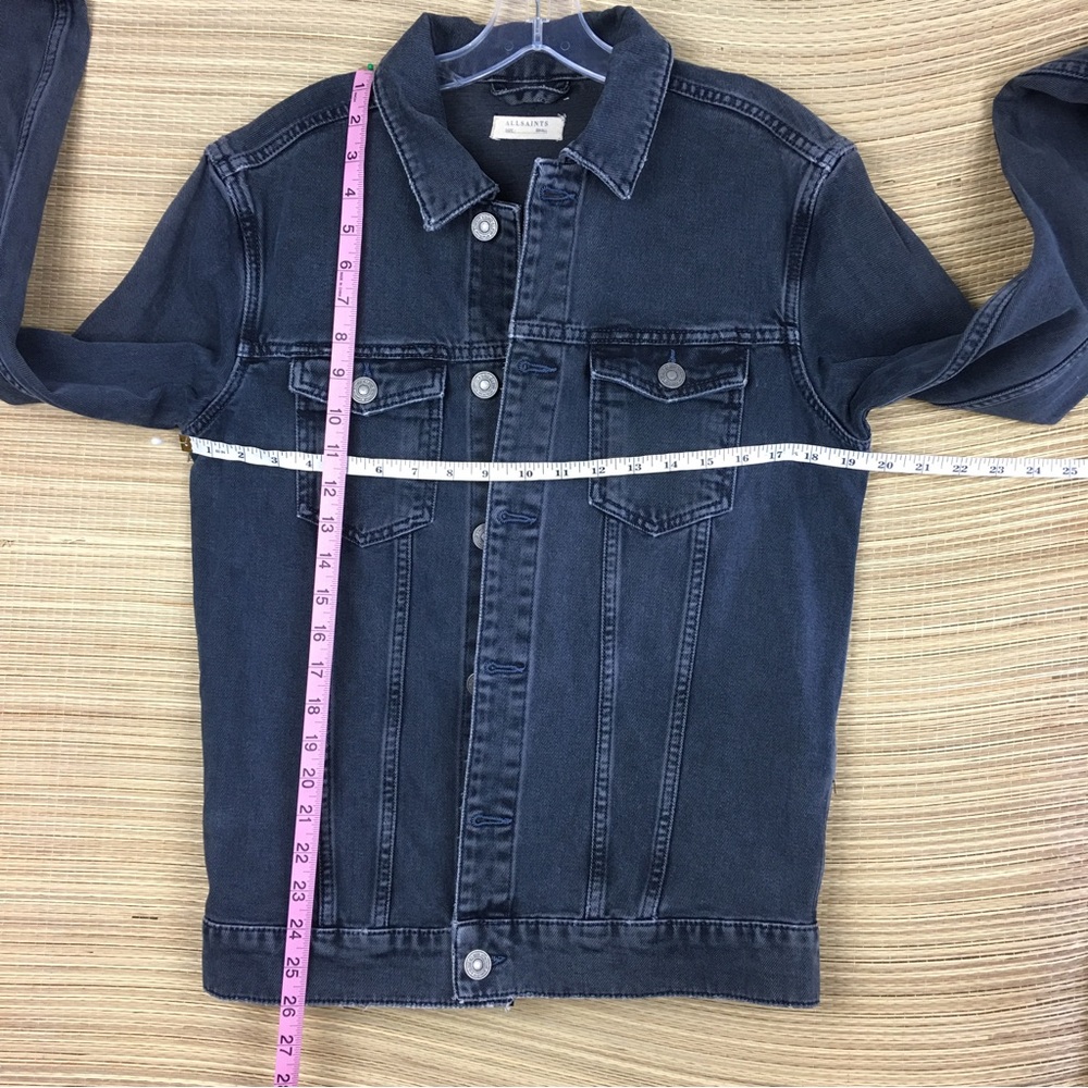 AllSaints Mallaig Denim Jacket Button Up Men’s Jacket Size S - Picture 10 of 12